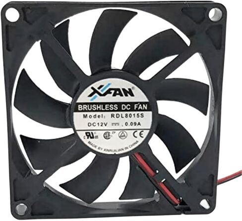 لـ RDL8015S 12V 0.09A مروحة - 8015 8cm 2 -ware مروحة التبريد 80x80x15mm ، أسود in Saudi Arabia