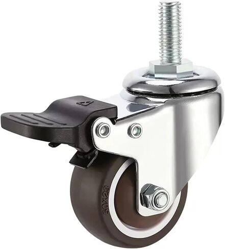 Caster Wheels Office Chair Screw Desk Wheelchair Accessories Gaming Sitting Wheel Furniture 4Pcs(2 Swivel 2 Brake,2 inch) in Kuwait