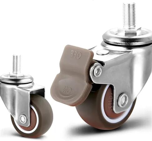 Caster Wheels Office Chair Screw Desk Wheelchair Accessories Gaming Sitting Wheel Furniture 4Pcs(2 Swivel 2 Brake,2 inch) in Kuwait
