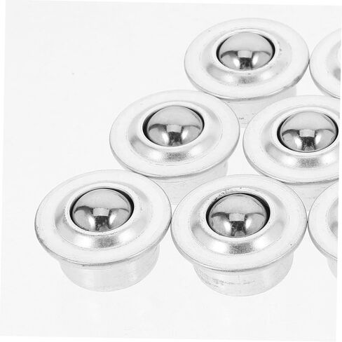 Magiclulu 12pcs من الفولاذ المقاوم للصدأ الكرة المثبتة على محامل نقل قاعدة للحركة السلسة جميع الاتجاهات للأثاث والمعدات الفضة in Saudi Arabia