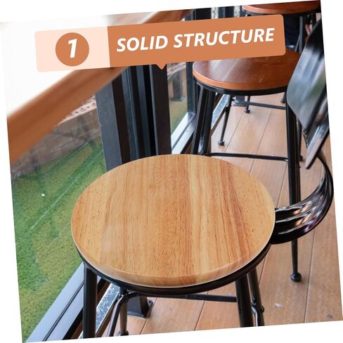 Stool Seat Top Replacement Round Wooden Stool Seat for Bar Restaurant Home Easy Cleaning and Construction in Saudi Arabia