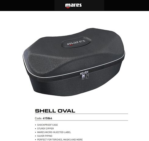 Mares Shell Oval Case - ناعم متين وقائي مضغوط الغوص ، حقيبة تخزين الغوص مع إغلاق Zip in Saudi Arabia