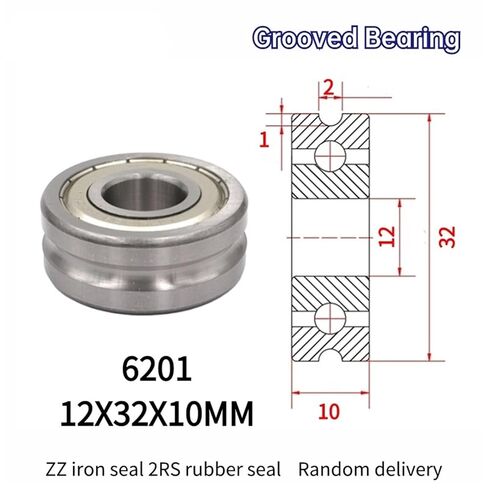 10pcs تقويم عجلة مختلطة على خط مع الأخدود تحمل U 6201 12x32x10mm بكرة U نوع الأخدود (U6201-2-1) in Kuwait