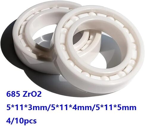 4/10pcs 685 5 * 11 * 3mm 5 * 11 * 4mm 5 * 11 * 5mm Ceramic deep Groove Ball Bearings Full Ceramic Bearing(685 5x11x3 Mm,4pcs) in Saudi Arabia