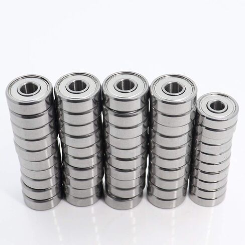 منتجات نقل الطاقة 50pcs مجموعة محمل 606zz 40pcs + 625zz 10pcs F695RS 40pcs + 625rs 10pcs ABEC-5 Ball Bearings for Voron Mobius 2/3 3D Brinter Ballings (625RS ، إجمالي 10pcs) in Saudi Arabia