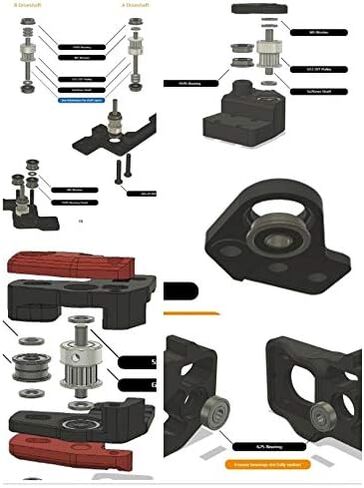 منتجات نقل الطاقة 50pcs مجموعة محمل 606zz 40pcs + 625zz 10pcs F695RS 40pcs + 625rs 10pcs ABEC-5 Ball Bearings for Voron Mobius 2/3 3D Brinter Ballings (625RS ، إجمالي 10pcs) in Saudi Arabia