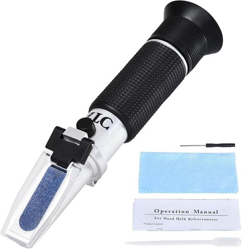 Portable Brix Refractometer with ATC, High Precision Dual Scale Brix Meter Specific Gravity SG Wort 1.000-1.130 & Brix 0-32%, Accurate Sugar Level Tester in Wine Making, Beer Brewing, Home Brew Kit in Saudi Arabia