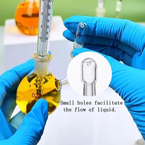 Pycnometer الزجاج المختبري مع مقياس حرارة الزجاج الزجاجي المحدد جاذبية زجاجة المختبر من أجل تحديد مختبرات كثافة السائل (10 مل) in Kuwait