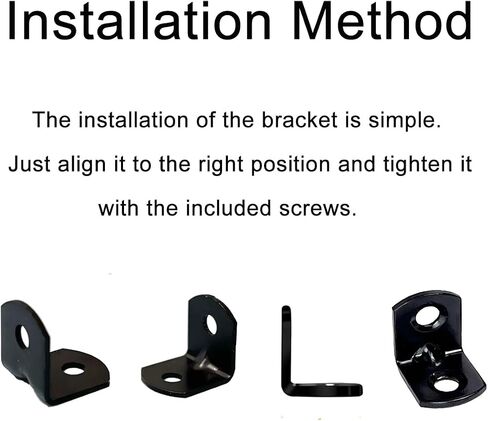40PCS L Bracket Corner Brace Shelf Brackets 90 Degree Right Angle Bracket Black Thickening Steady Metal Corner Brackets with 80PCS Screws for Wood Cabinets Wardrobes Shelves Bookshelves Sofas Beds in Kuwait