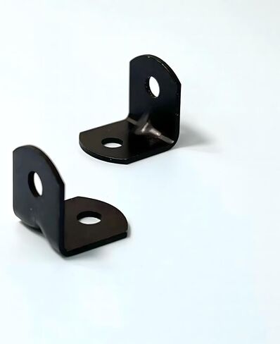 40PCS L Bracket Corner Brace Shelf Brackets 90 Degree Right Angle Bracket Black Thickening Steady Metal Corner Brackets with 80PCS Screws for Wood Cabinets Wardrobes Shelves Bookshelves Sofas Beds in Kuwait