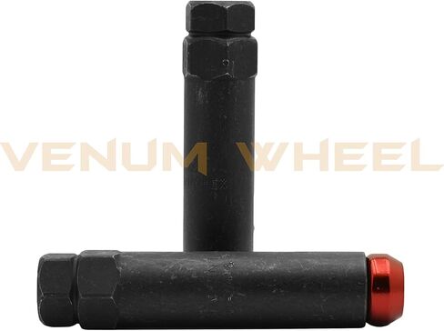 24 Pc Red M12x1.5 Tuner 6 Spline Lug Nuts with Locking Feature+ Two Removal Socket Keys | Fits Toyota Lexus PreRunner FJ Cruiser 4Runner in Saudi Arabia