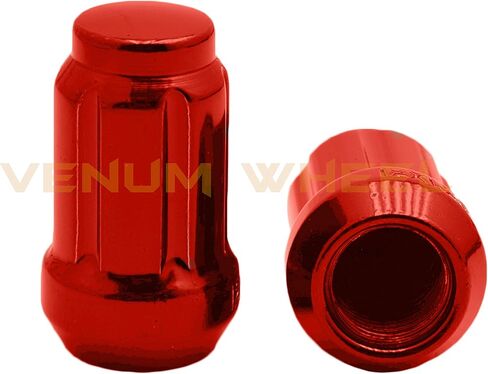 24 Pc Red M12x1.5 Tuner 6 Spline Lug Nuts with Locking Feature+ Two Removal Socket Keys | Fits Toyota Lexus PreRunner FJ Cruiser 4Runner in Saudi Arabia
