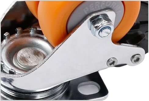 Double Nylon Casters with Double Wheels High Load-Bearing Industrial Wheels 1.5/2inch 1Pcs(M12 Brake,1.5inch) in Kuwait