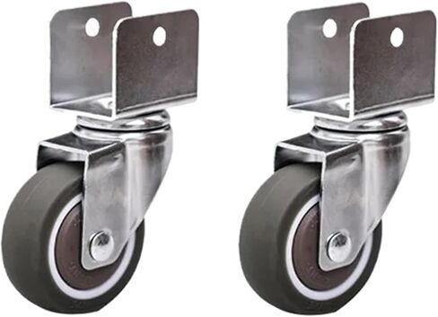 U-Shaped Splint Super Mute Wheels/casters TPE Wheel Wheel 2Pcs(1.5inch No Brake,25mm) in Kuwait