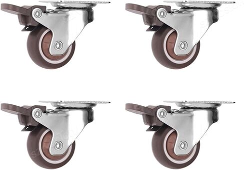 4Pcs1 1.25 1.5 2 Inch Furniture Caster Soft Rubber Universal Wheel Swivel Caster Roller Wheel(Green,1.0 Inch) in Kuwait