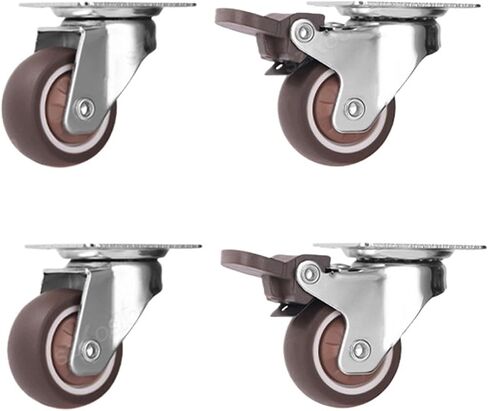4Pcs1 1.25 1.5 2 Inch Furniture Caster Soft Rubber Universal Wheel Swivel Caster Roller Wheel(Green,1.0 Inch) in Kuwait