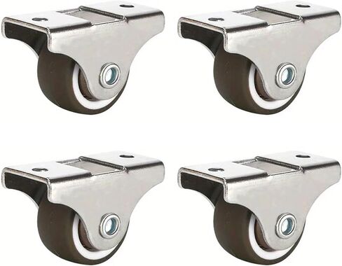 4Pcs Small Furniture Caster Wheels Low Profile Soft Rubber Rolling Castor Wheels(1.25 inch) in Kuwait
