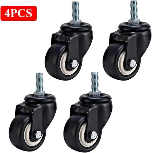 Wheels Caster Office Chair Black Brake Rolling Roller Sent Sature Transporter 4pcs (4 عجلات دوارة) in Kuwait