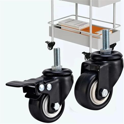 Wheels Caster Office Chair Black Brake Rolling Roller Sent Sature Transporter 4pcs (4 عجلات دوارة) in Kuwait