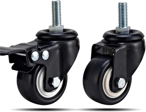 Wheels Caster Office Chair Black Brake Rolling Roller Sent Sature Transporter 4pcs (4 عجلات دوارة) in Kuwait