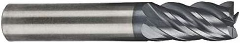 1/2 (.5000) Single End Corner Radius Carbide End Mill, AlCrN Coated, 5 Flute 2.1250 LOC .0600 Radius, Round Shank Type, 4.0000 OAL - REX5173 in Saudi Arabia