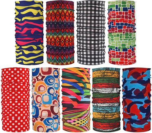 9pcs أغطية رأس العنق اللاحق للنساء أنبوب بالاكلافا للأشعة فوق البنفسجية قناع رأس رئيس. in Saudi Arabia