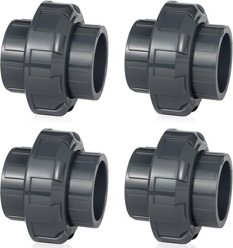 2 "PVC Union Fitting 2 pack ، اقتران PVC الصلبة للأشعة فوق البنفسجية ، موصل خالي من التسرب للتجمعات التجارية ، أنابيب الرش والسباكة الخارجية في الهواء الطلق in Kuwait