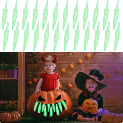 Tlswshsy 32 PCS Halloween Halloween Pumpkin Teath ، Fangky Spooky Pubkin ، Jack O Lantern Teath for Holeween Home Party School School tivels in Kuwait