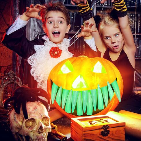 Tlswshsy 32 PCS Halloween Halloween Pumpkin Teath ، Fangky Spooky Pubkin ، Jack O Lantern Teath for Holeween Home Party School School tivels in Kuwait