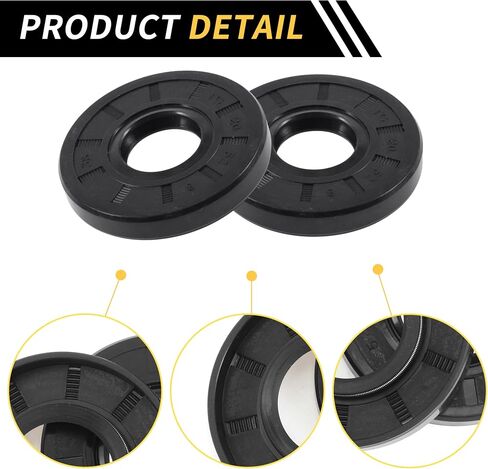 Universal Oil Seal TC Double Lip W Steel Spring Seal Ring Rotary Shaft Seal 25x52x8mm High Pressure NBR Rubber Black 5pcs in Kuwait