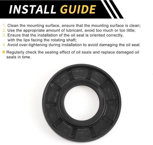 Universal Oil Seal TC Double Lip W Steel Spring Seal Ring Rotary Shaft Seal 25x52x8mm High Pressure NBR Rubber Black 5pcs in Kuwait