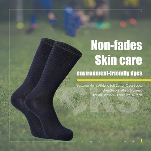 SOX TOWN Men's Merino Wool Cushion Crew Socks for Outdoor Hiking Trail Golf Performance Moisture Wicking Lightweight Summer in Saudi Arabia