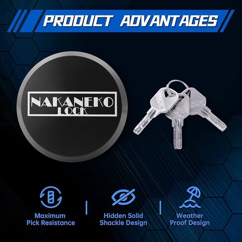 3 حزمة قفل قفل الصولجان دون أن يكون مفتاحًا على حد سواء أقفال الباب الثقيل الخفي لأقفال مضادة للسرقة 2-7/8 "مقاومة للألمنيوم الصلب in Kuwait