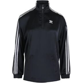 Adidas Originals Adicolor الكلاسيكية Classics Satin Quarter-Zip Pullover Track سترة ، أسود ، متوسط in Kuwait