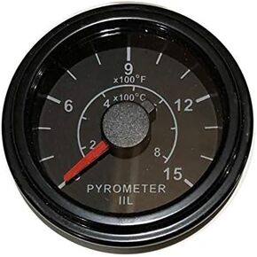 IIL Pyrometer 0-1500F EGT Gauge, Chrome, 2"/52mm, with 12ft (3.6M) Long K thermocouple … (001-PY12-BC) in Saudi Arabia