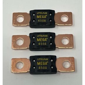 Compatible with Littelfuse 0298450 Bolt Down Auto Fuse 450A Time Delay 32V 298 Series, MEGA - Pack of 3 in Saudi Arabia