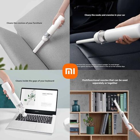 Xiaomi Handheld Vacuum 13,000Pa, Powerful Brushless Motor Cordless Car Vacuum Cleaner, Ultra Lightweight Portable Mini Hand Vacuum Rechargeable with Type-C Cable for Car/Home/Pet Hair in Saudi Arabia