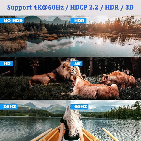 2.0 مستخرج الصوت ، محول الصوت 4K HDMI إلى HDMI + بصري SPDIF TOSLINK + 3.5 مم ستيريو + RCA L/R مع دعم التحكم في مستوى الصوت 4K@60Hz HDCP 2.2 HDR 3D YUV 4: 4: 4: 4 in Saudi Arabia