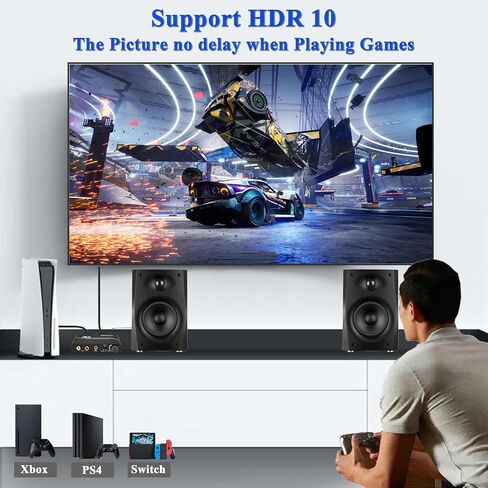 2.0 مستخرج الصوت ، محول الصوت 4K HDMI إلى HDMI + بصري SPDIF TOSLINK + 3.5 مم ستيريو + RCA L/R مع دعم التحكم في مستوى الصوت 4K@60Hz HDCP 2.2 HDR 3D YUV 4: 4: 4: 4 in Saudi Arabia