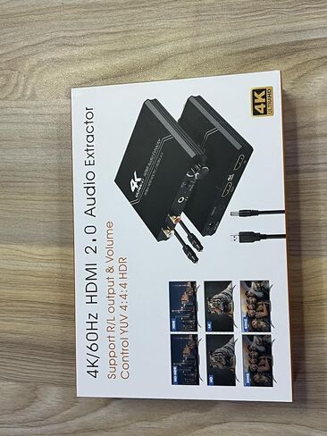 2.0 مستخرج الصوت ، محول الصوت 4K HDMI إلى HDMI + بصري SPDIF TOSLINK + 3.5 مم ستيريو + RCA L/R مع دعم التحكم في مستوى الصوت 4K@60Hz HDCP 2.2 HDR 3D YUV 4: 4: 4: 4 in Saudi Arabia