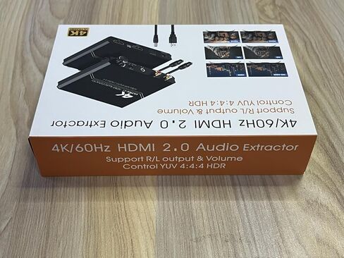 2.0 مستخرج الصوت ، محول الصوت 4K HDMI إلى HDMI + بصري SPDIF TOSLINK + 3.5 مم ستيريو + RCA L/R مع دعم التحكم في مستوى الصوت 4K@60Hz HDCP 2.2 HDR 3D YUV 4: 4: 4: 4 in Saudi Arabia