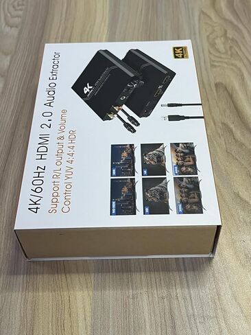 2.0 مستخرج الصوت ، محول الصوت 4K HDMI إلى HDMI + بصري SPDIF TOSLINK + 3.5 مم ستيريو + RCA L/R مع دعم التحكم في مستوى الصوت 4K@60Hz HDCP 2.2 HDR 3D YUV 4: 4: 4: 4 in Saudi Arabia