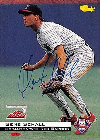 Gene Schall Cardball Baseball Card (Scranton Barons ، Phillies) 1994 Classic Rookie #113 - MLB Motophaged Cards in Saudi Arabia