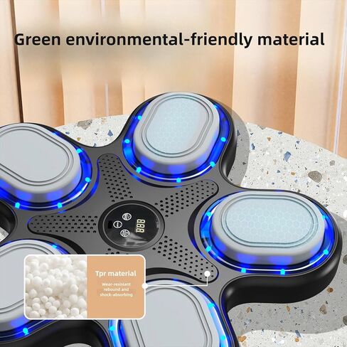 2025 Music Boxing Machine with Boxing Gloves, Smart Bluetooth Boxing Machine with LED Electronic Wall Mounted, Music Boxing Target Workout Punching Equipment for Home(Upgrade) in Kuwait