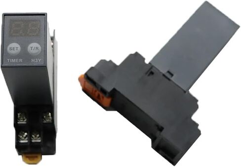 H3Y-2/H3Y-4 مرحلة التتابع الوقت التحكم في الوقت تأخير 12V24V220V مع المقبس الأساسي PYF08A/14A (DC12V ، H3Y-4) in Saudi Arabia
