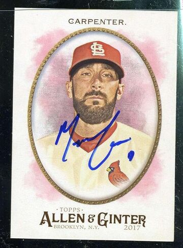 Matt Carpenter 2017 Topps Allen Ginter Mlb Hologram Cert Autograph Signed - Baseball Slabbed Autographed Cards in Saudi Arabia