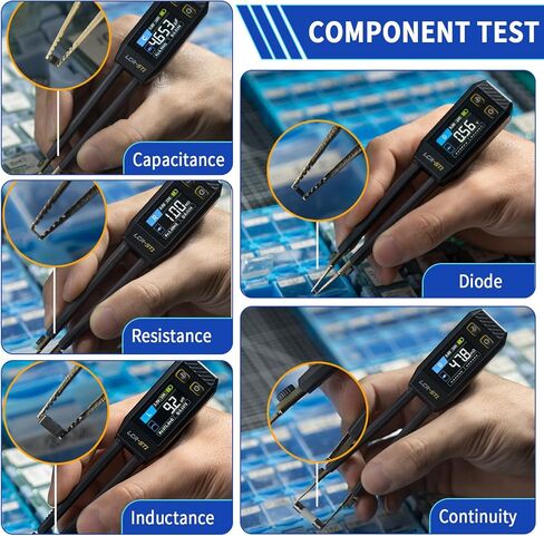 LCR Meter Multimeter Multimeter 10khz LCR Meter Tweezer مع دقة SMD Smd Mini Mini Mini لتردد جهد الحث ESR المقاوم ESR in Kuwait