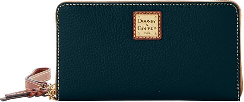 Dooney & Bourke Women's Large Zip Around Wristlet Crossbody in Pebble Grain Leather, with Detachable Shoulder Strap in Saudi Arabia