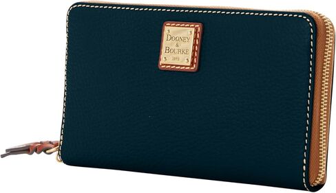 Dooney & Bourke Women's Large Zip Around Wristlet Crossbody in Pebble Grain Leather, with Detachable Shoulder Strap in Saudi Arabia