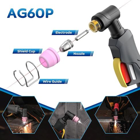 Ag60p Plasma Cutter Association ، Plasma Cutter Tips Foresles Coups Cups Kit 50pcs ، Ag60 WSD60 Ag55 Ag60p Plasma Torch Counstips in Saudi Arabia